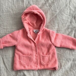 Fagottino - Pink Hooded Baby Cardigan